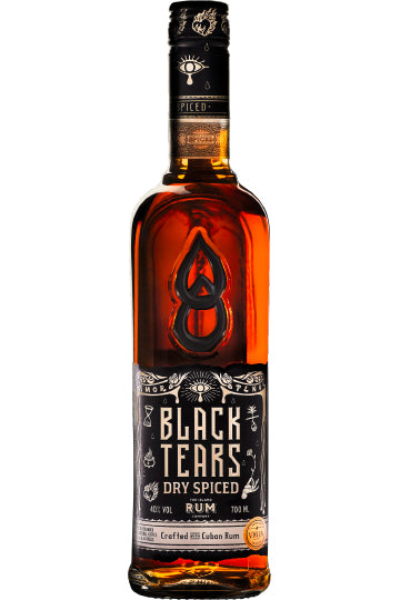 Flasche Black Tears Dry Spiced Rum.