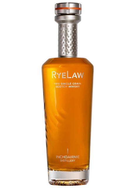 Eine Flasche RyeLaw Fife Single Grain Scotch Whisky.