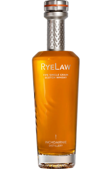 Eine Flasche Ryelaw Fife Single Grain Scotch Whisky von der Inchdairnie Distillery.