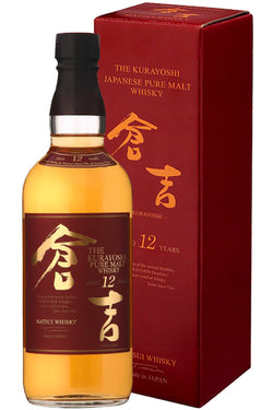 Flasche und Verpackung von The Kurayoshi 12 Jahre Pure Malt Whisky.