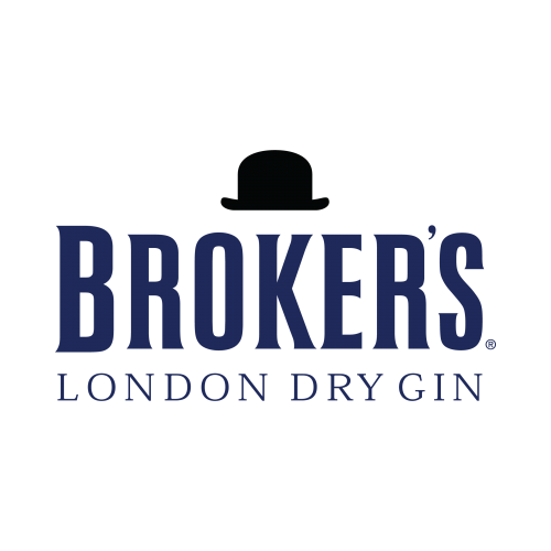Logo von Broker's London Dry Gin mit Melone.