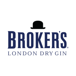 Logo von Broker's London Dry Gin mit Melone.