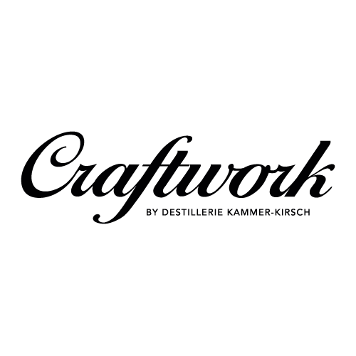 Logo mit dem Wort "Craftwork" und dem Text "BY DESTILLERIE KAMMER-KIRCH".