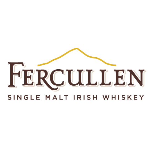 Logo von Fercullen Single Malt Irish Whiskey mit stilisiertem Bergmotiv.