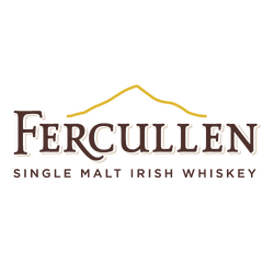 Logo von Fercullen Single Malt Irish Whiskey mit stilisiertem Bergmotiv.