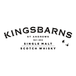 Kingsbarns Logo mit der Aufschrift "St Andrews, Est. 2014, Single Malt Scotch Whisky".