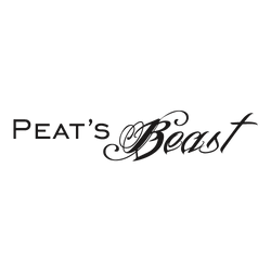 Logo mit dem Schriftzug "Peat's Beast" in stilvollem, schwarzem Schriftzug.