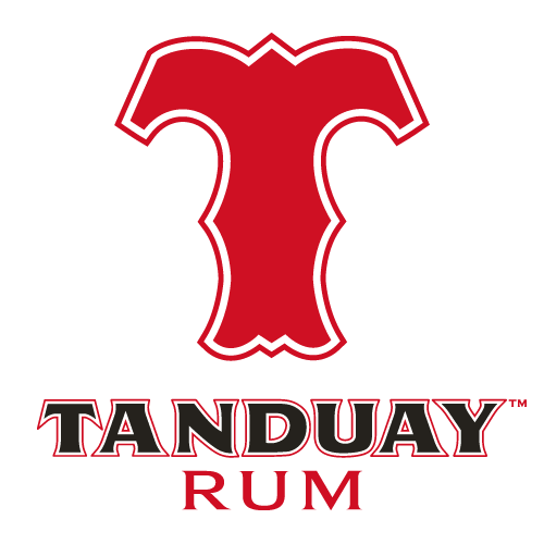 Logo von Tanduay Rum mit rotem stilisiertem "T".