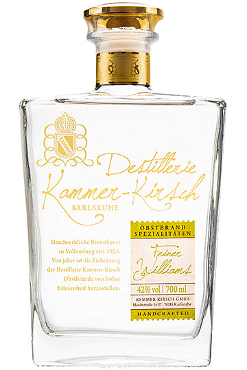 Flasche der "Feine Williams" Obstbrand von Destillerie Kammer-Kirsch